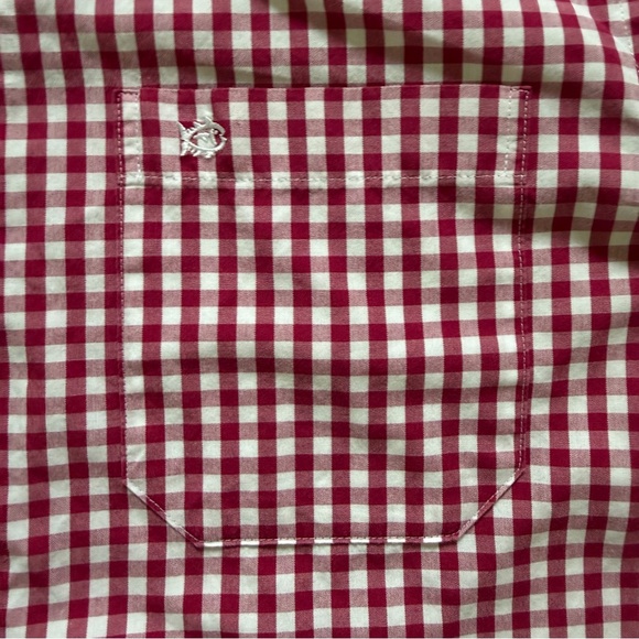 Southern‎ Tide Men’s Red Gingham Button Down Shirt Medium Trim Fit Cotton - Picture 4 of 8